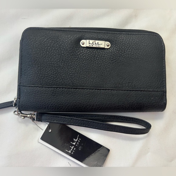 Nicole Miller Handbags - Nicole Miller Black Textured Wristlet